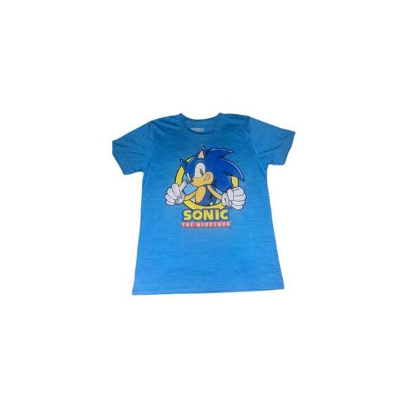 Sonic The Hedgehog Boys' Sonic Thumbs Up Ring Logo Design T-Shirt Size Large - Picture 1 of 3